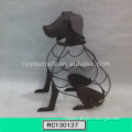 Dog Shape Wrought Iron Wine Display Rack for Promotion
